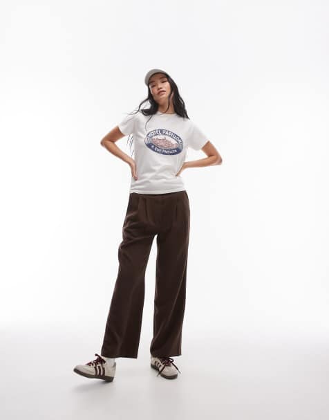 Topshop – Elegante Jogginghose in Braun - view 1