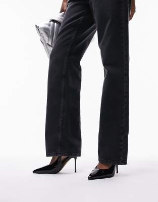 Topshop - Eliza - Escarpins à talon avec bride arrière - Noir