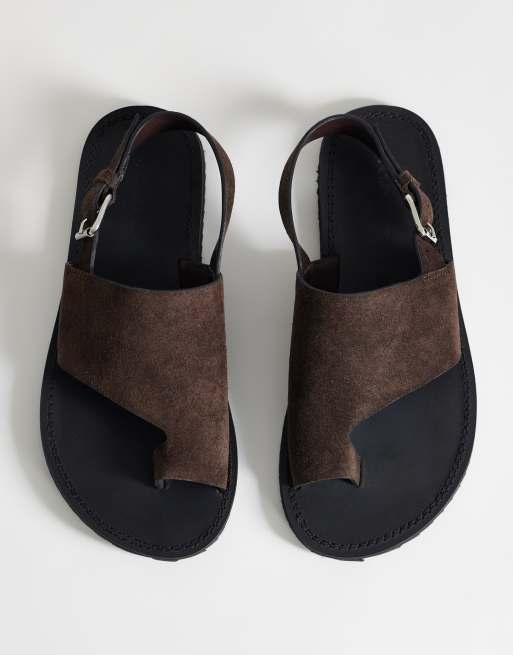 Topshop - Ella - Chokoladebrune sandaler med tårem i læder , 2 af 4