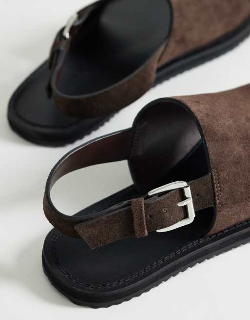 Topshop - Ella - Chokoladebrune sandaler med tårem i læder , 4 af 4