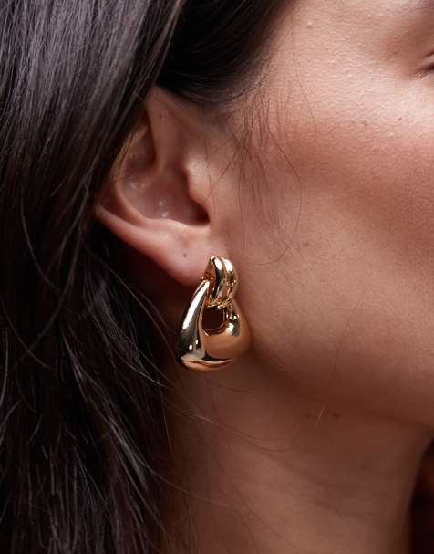 Topshop - Ellen - Boucles d'oreilles triangulaires style heurtoir - Doré - view 1