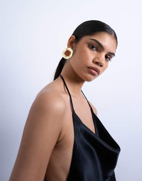 Topshop – Ellsey – Kolczyki wkrętki w kolorze złota - view 1