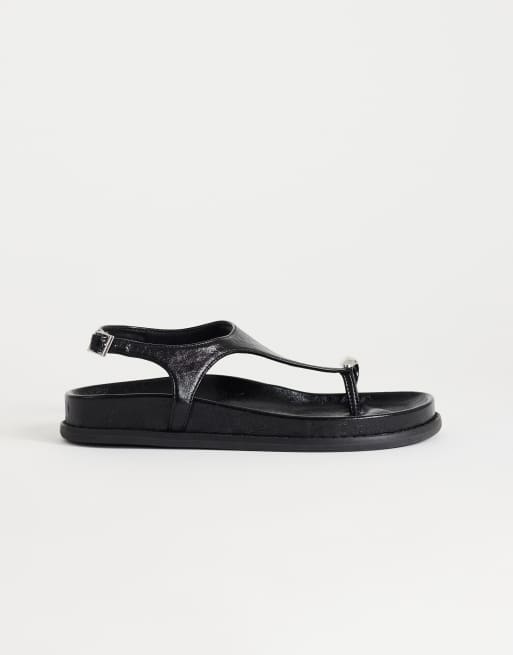 Topshop - Elsie - Sandales avec semelle intérieure en métal - Noir, 2 de 4