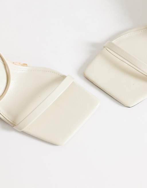 Topshop - Elysia - Offwhite sandaler i todelt design i raffia, 4 af 4