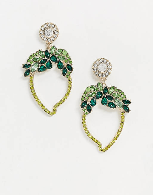 Topshop embellished earrings in lemon design