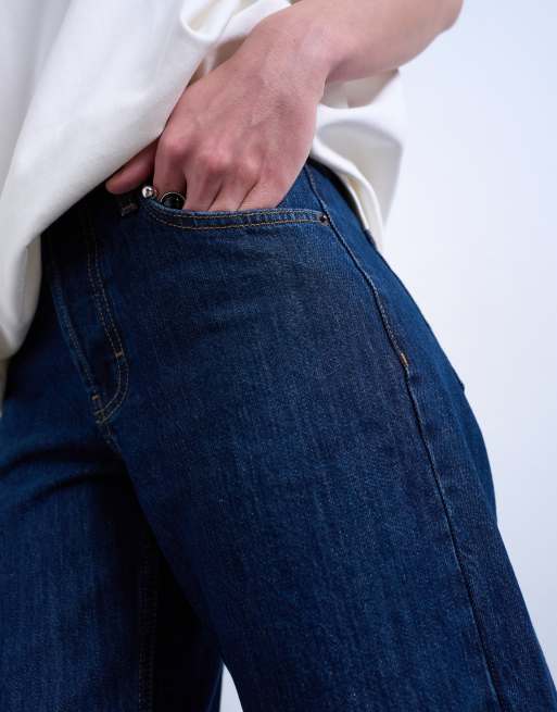 Topshop - Ember - Afslappede lavtaljede jeans med lige ben i indigoblå vask, 2 af 7