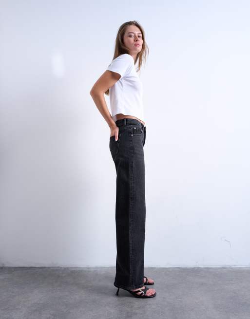 Topshop – Ember – Bleksvarta, avslappnade jeans med raka ben och låg midja, 3 av 7