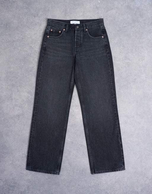 Topshop – Ember – Bleksvarta, avslappnade jeans med raka ben och låg midja, 6 av 7