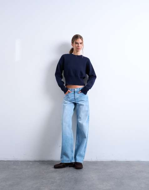 Topshop – Ember – Blekta jeans med raka ben och låg midja - view 1