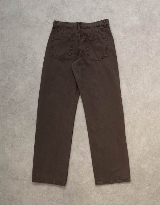 Topshop - Ember - Chokoladebrune jeans med lav talje og lige ben, 7 af 7