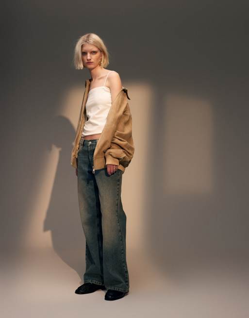 Topshop – Ember – Jeans in Rußblau mit geradem Schnitt und niedrigem Bund, 3 von 5