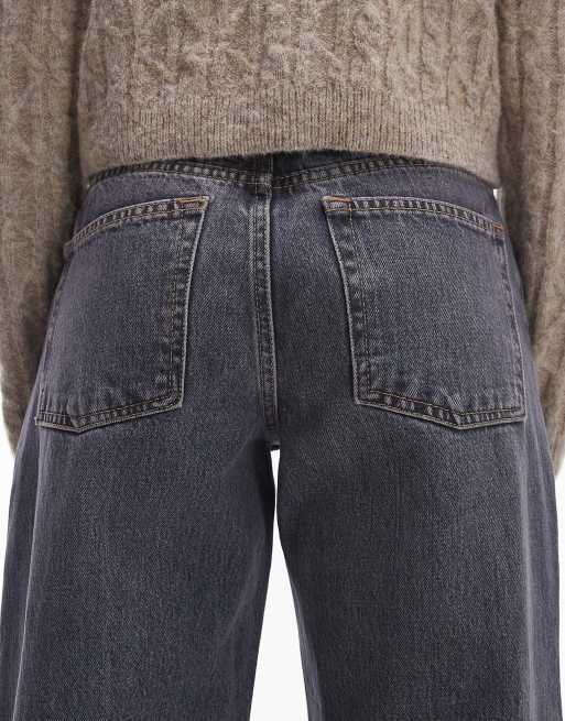 Topshop - Ember - Jeans met rechte pijpen en lage taille in grijs, 5 van 5