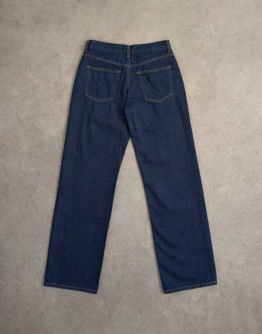 Topshop - Ember - Lavtaljede jeans med lige ben i indigoblå skyllet vask, 8 af 8