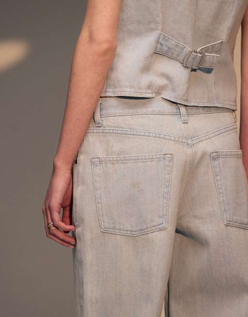 Topshop – Ember – Ljusblå jeans med raka ben och låg midja, 3 av 5