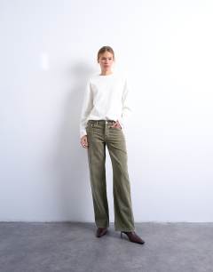 Ember low rise cord jean in sage