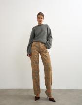 Topshop Ember low rise straight jean in jacquard