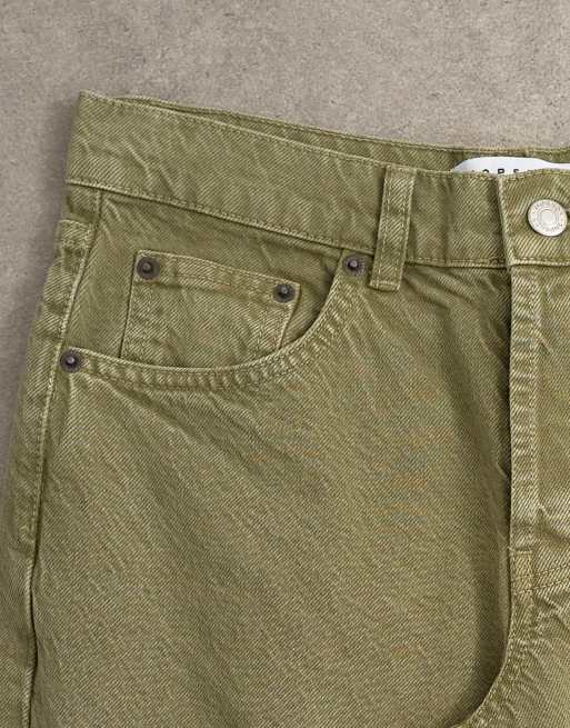 Topshop Ember low rise straight jean in khaki, 6 of 8