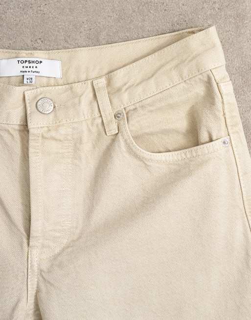 Topshop Ember low rise straight jeans in oat, 6 of 7