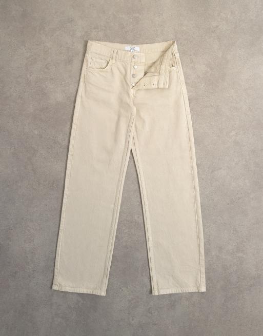 Topshop Ember low rise straight jeans in oat, 7 of 7