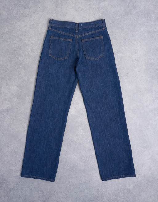 Topshop Ember low rise straight leg jean in indigo rinse
