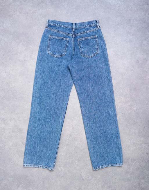 Topshop Ember low rise straight leg jean in vintage blue, 7 of 7