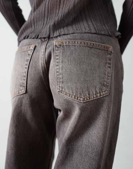 Topshop Ember low rise straight leg jean in vintage grey, 3 of 5