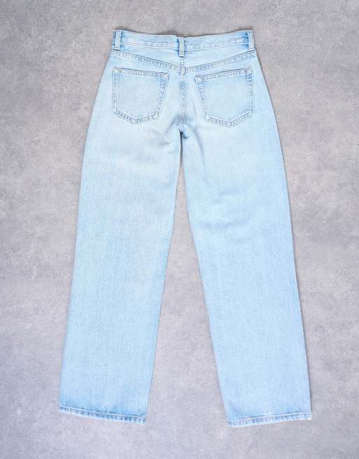 Topshop Ember low rise straight leg jeans in bleach