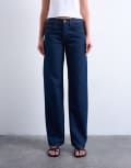 [Topshop] Topshop Ember low rise wide leg jeans in indigo rinse-Blue W30 L30 RINSE INDIGO