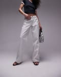[Topshop] Topshop Ember low rise wide leg jeans in off white W34 L32 Bone white