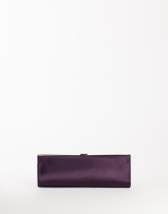 Topshop Ember small envelope satin clutch bag in aubergine