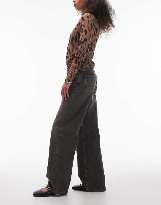 Topshop – Ember – Vintagegrå jeans med raka ben och låg midja, 3 av 5