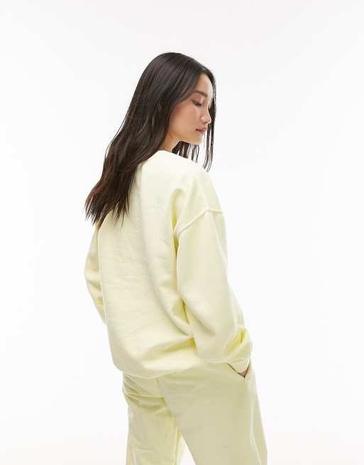 Topshop yellow sweatshirt discount