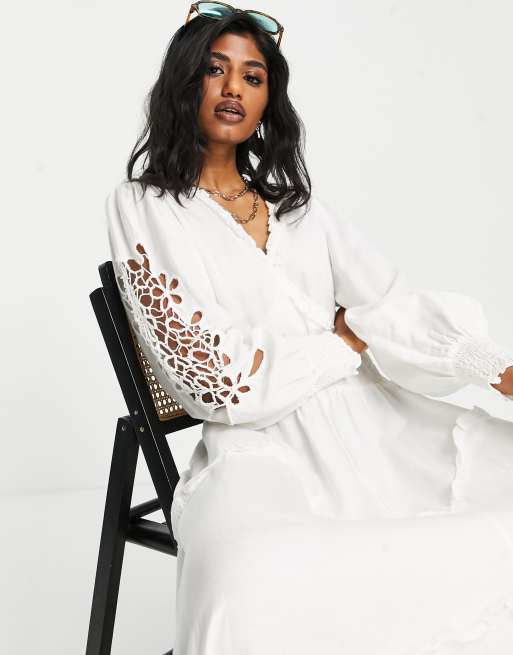 Embroidered on sale hem dress