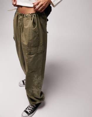 Topshop khaki sale utility trousers