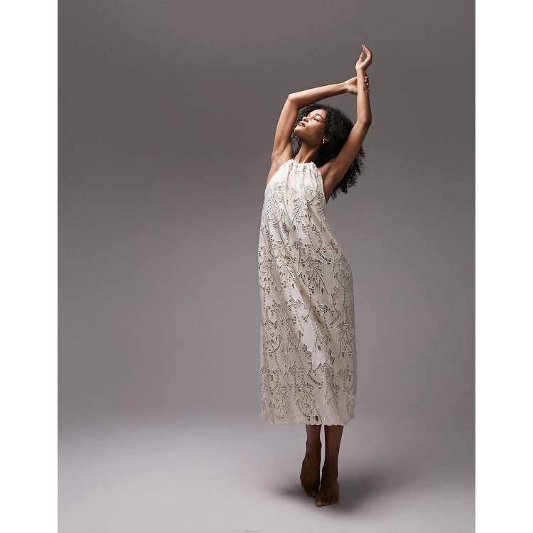 Topshop halter 2025 neck dress