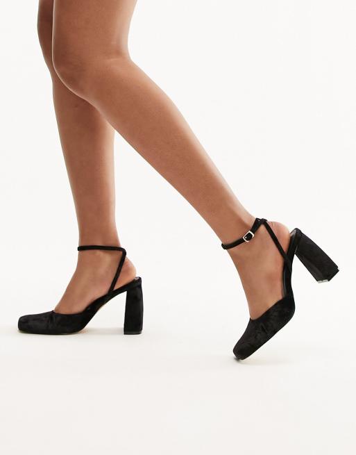 Black suedette two part hotsell platform courts