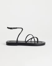 Topshop Emma strappy flat sandal in black