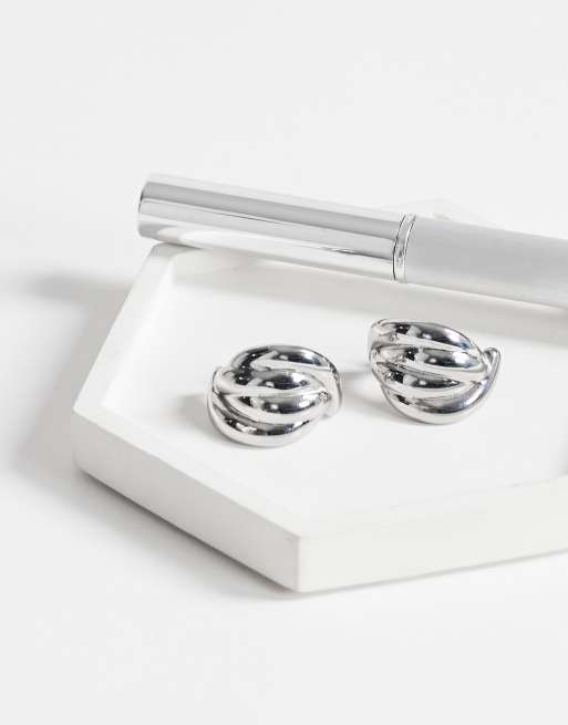 Topshop Emry waterproof stainless steel stud earring in silver, 2 of 4