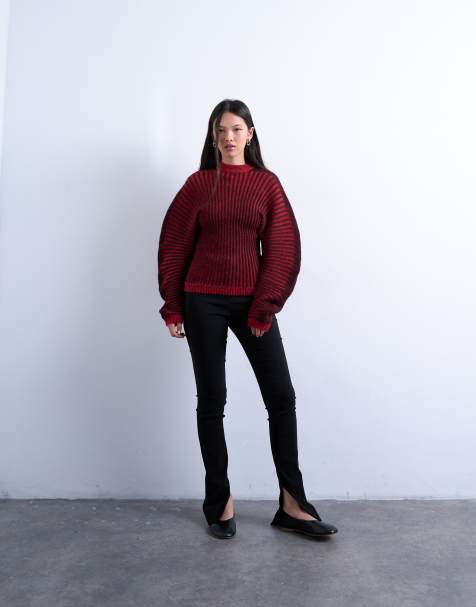 Topshop – Eng geschnittene Leggings in Schwarz mit extralangem Bein - view 1