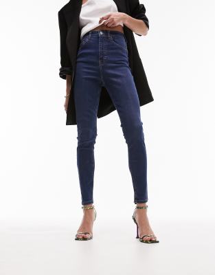 Topshop Jamie Jeans In Mid Blue