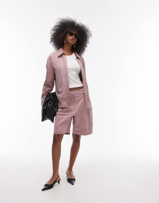 Topshop - Ensemble en daim de qualité supérieure - Rose