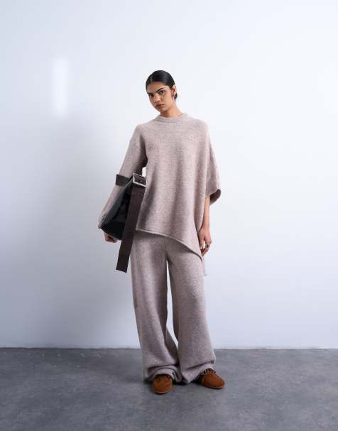 Topshop - Ensemble en maille souple avec poncho et pantalon - view 1