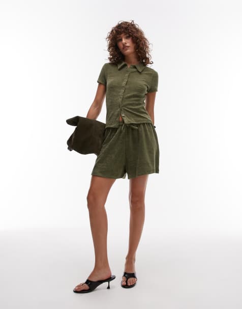 Topshop - Ensemble en tissu éponge - Kaki - view 1