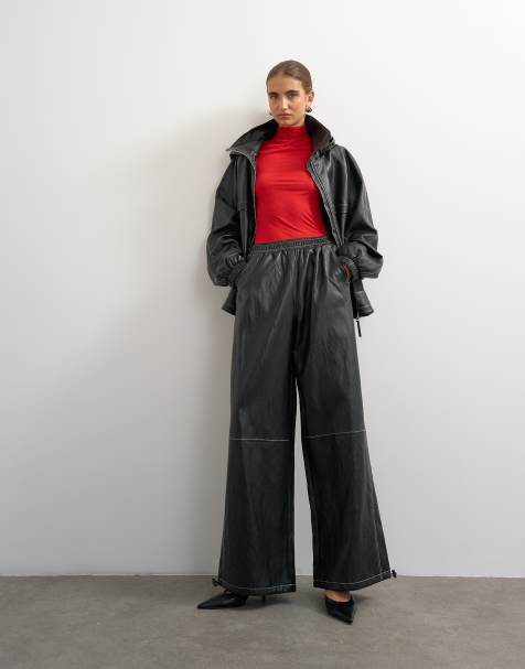 Topshop ensemble jogger à coutures contrastantes noir - view 1