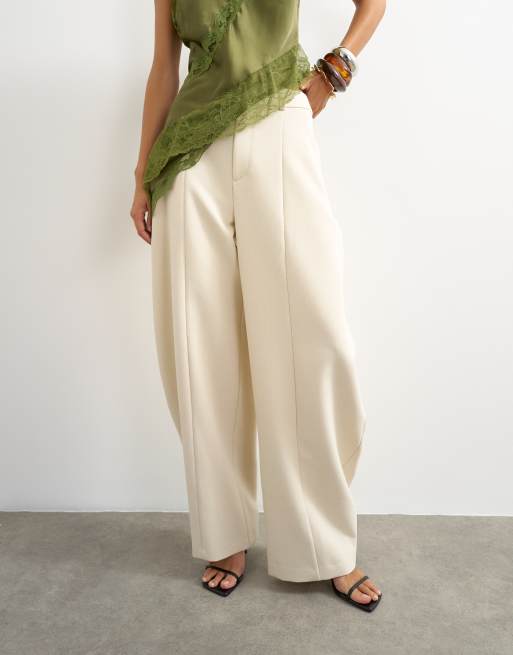 Topshop ensemble pantalon barrel leg écru, 3 de 5