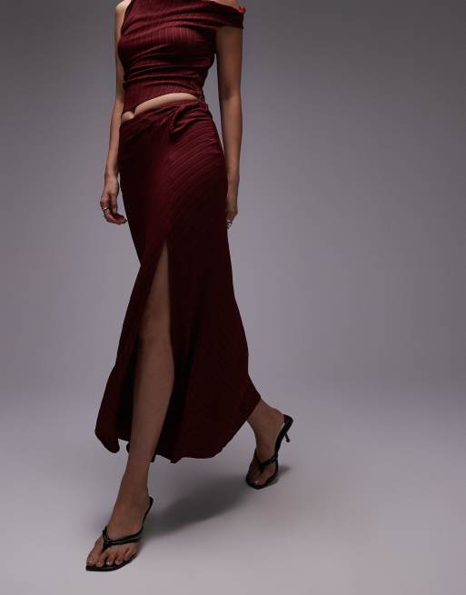 Topshop - Ensemble torsadé - Bordeaux