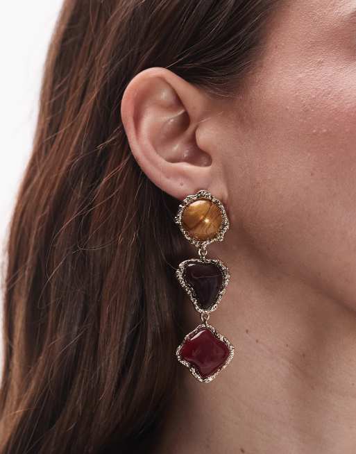 Topshop - Erica - Oorhangers met meerdere steentjes, 3 van 3