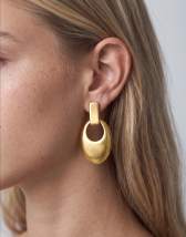 Topshop Esme door-knocker earrings in gold brushed