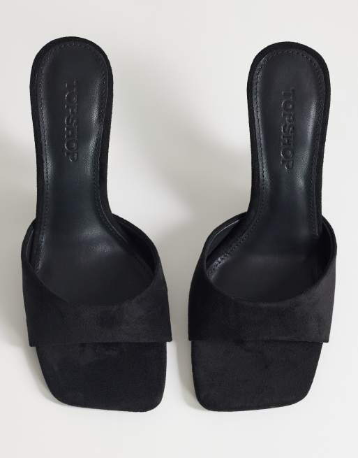 Topshop - Esme - Mules à talon haut compensé transparent - Noir, 3 de 4
