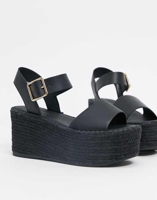 Topshop cheap black wedges